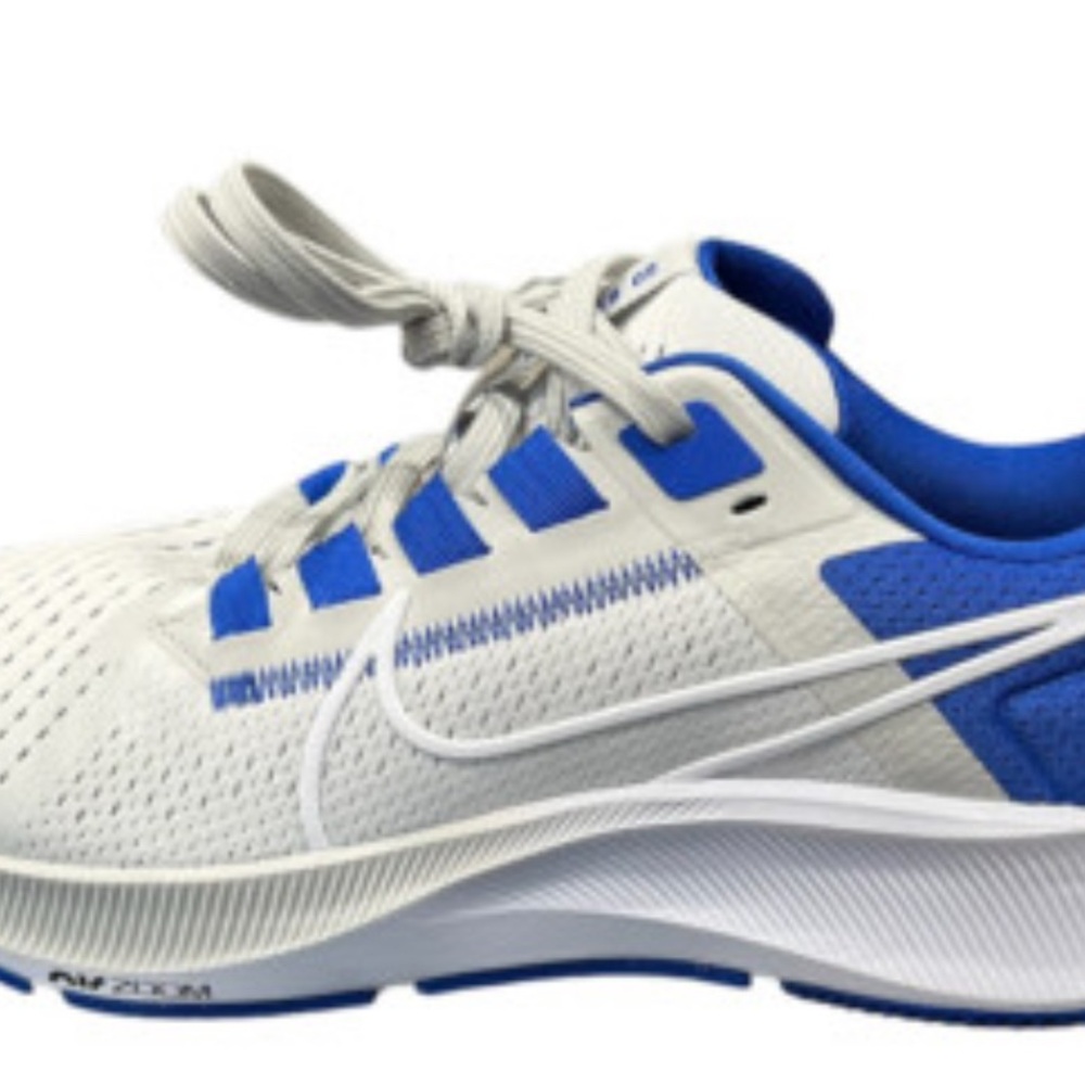 Nike White and Blue Women's Sneakers